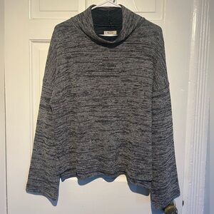 Madewell mockneck pullover sweater in space dye